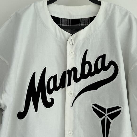 Nike Kobe Mamba Jersey Mens Medium White Black Baseball Shirt Bryant NBA 24 - Picture 4 of 11